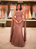 Chocolate Brown Sequins and Bead Embroidered Net Mermaid Lehenga Set