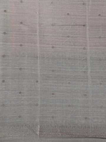 Pink Semi Tussar Silk Floral Designed Saree - Diadem
