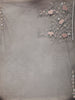 Navy Blue Floral Embroidered Velvet Designer Saree