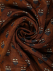 Brown Floral Designed Crepe Silk Saree