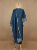Blue Floral Designed Cotton Straight Cut Salwar Suit