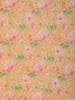 Sandal Chanderi Silk Saree with Flower and Leaf Print Design on the Body with Matching Border