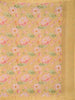 Sandal Chanderi Silk Saree with Flower and Leaf Print Design on the Body with Matching Border