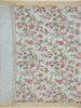 Light Blue Chanderi Silk Saree with Flower Vines Design on the Body with Designed Border