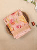 Light Pink Chanderi Silk Saree with Printed Flower Design on the Body with Matching Border