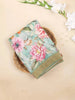 Green Chanderi Silk Saree with Floral and leaf Design on the Body with Matching Border
