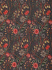 Dark Grey Chanderi Silk Saree with Colorful Floral Pattern on the Body with Matching Border