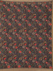 Dark Grey Chanderi Silk Saree with Colorful Floral Pattern on the Body with Matching Border