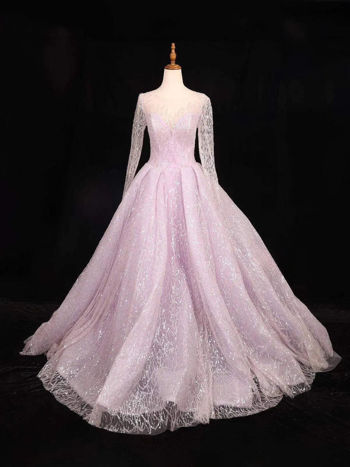 Bride Gown Under 5000 Lavender Net Ball Gown Embellished With