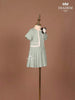 Light Green Texture Frock with 3D Flowers - Diadem