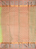 Green Pure Kanchipuram Bridal Silk Saree with Geometric Design on the Body with Zari Border - Diadem