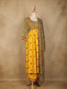 Yellow Floral Designed Cotton Rayon Anarkali Salwar Suit