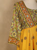 Yellow Floral Designed Cotton Rayon Anarkali Salwar Suit