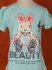 Light Blue Cotton Half Sleeve T-Shirt for Girls - Diadem