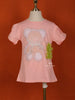 Light Pink Cotton Half Sleeve T-Shirt for Girls - Diadem