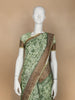 Green Floral Designed Chanderi Cotton Saree