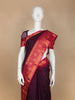 Red Solid Cotton Fancy Saree