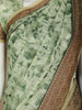 Green Floral Designed Chanderi Cotton Saree
