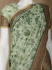 Green Floral Designed Chanderi Cotton Saree