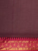 Red Solid Cotton Fancy Saree