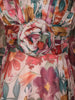 Pink Floral Designed Organza Party Wear Gown - Diadem
