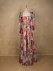 Pink Floral Designed Organza Party Wear Gown - Diadem