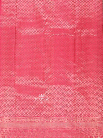 Blue Pure Kanchipuram Bridal Silk Saree with Floral Motif on the body and Contrast Zari Border - Diadem