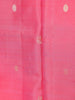 Pink Pure Kanchipuram Bridal Silk Saree with Chakra and Peacock Motif on the Body with Zari Border