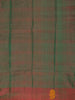 Green Pure Kanchipuram Bridal Silk Saree with Stripes Design on Body with Zari Border