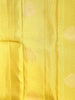 Yellow Pure Kanchipuram Bridal Silk Saree with Floral Motif on the Body with Zari Border - Diadem