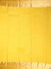 Yellow Pure Kanchipuram Bridal Silk Saree with Floral Motif on the Body with Zari Border - Diadem