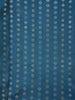 Peacock Blue Pure Kanchipuram Silk Saree with Small Floral buttas on the Body and with Matching Border