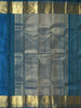 Peacock Blue Pure Kanchipuram Silk Saree with Small Floral buttas on the Body and with Matching Border