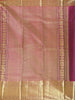 Dark Green Pure Kanchipuram Bridal Silk Saree with Zari Butta on the Body with Zari Border