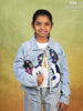 Denim Blue Full-Sleeve Jacket with Applique - Diadem
