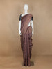 Light Brown Paisley Designed Cotton Saree