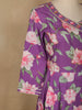 Purple Floral Designed Cotton Anarkali Salwar Suit
