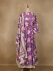 Purple Floral Designed Cotton Anarkali Salwar Suit