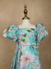 Blue Floral Designed Party Gown for Girls