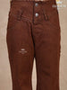 Brown Denim Full-Length Jeans Pants - Diadem
