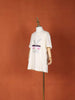 Ivory Cotton Blend T-Shirt for Girls Adorned with Stone work - Diadem