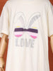 Ivory Cotton Blend T-Shirt for Girls Adorned with Stone work - Diadem