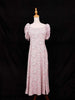Pink Gown Adorned with Small Flower Design - Diadem