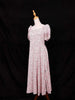 Pink Gown Adorned with Small Flower Design - Diadem