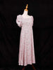 Pink Gown Adorned with Small Flower Design - Diadem
