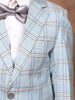 Navy Blue Cotton Formal Coat Suit with White Shirt and Bow - Diadem