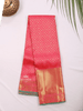 Red Pure KanchipuramBridal Silk Saree with Zari Brocade on the body and Zari Border