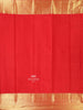 Purple Pure Kanchipuram Bridal Silk Saree with Floral Motif on the body and Contrast Zari Border - Diadem