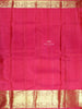 Dark Blue Pure Kanchipuram Bridal Silk Saree with Floral Motif on the body and Contrast Zari Border - Diadem
