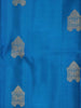 Navy Blue Pure Kanchipuram Bridal Silk Saree with Chariot Motifs on the Body with Zari Border - Diadem